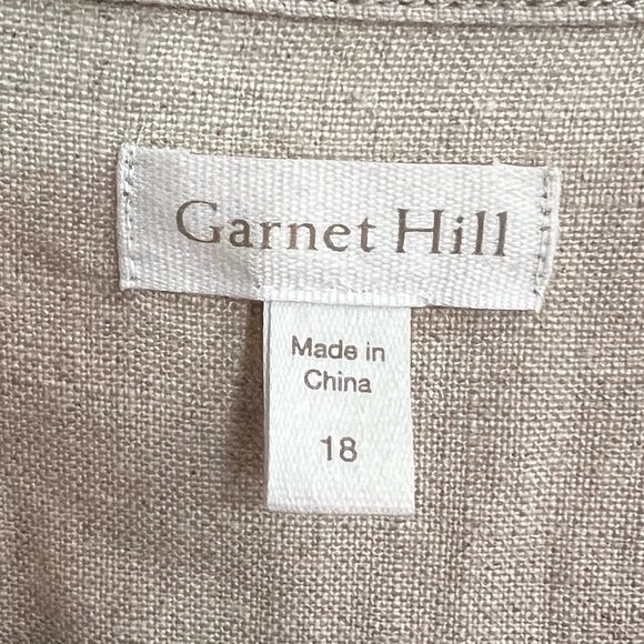 Garnet Hill Classic Linen Shirt Dress - Picture 5 of 10